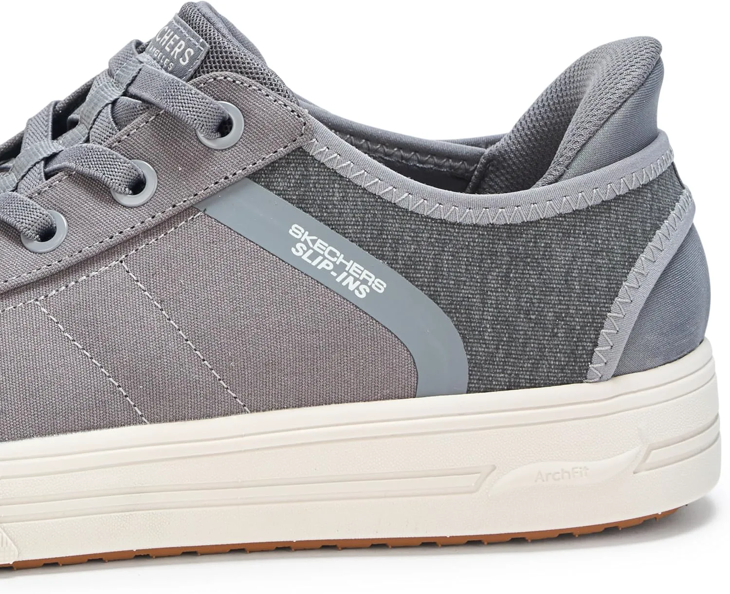 Мужские слипоны Skechers Arch Fit Arcade - Good 2 See без лишних движений, серый — фото 4