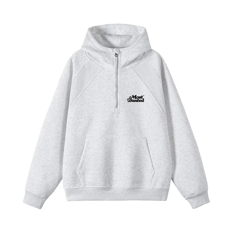 Худи детский с капюшоном, свободный крой Without Gender, MostwantedLab, White Heather Gray