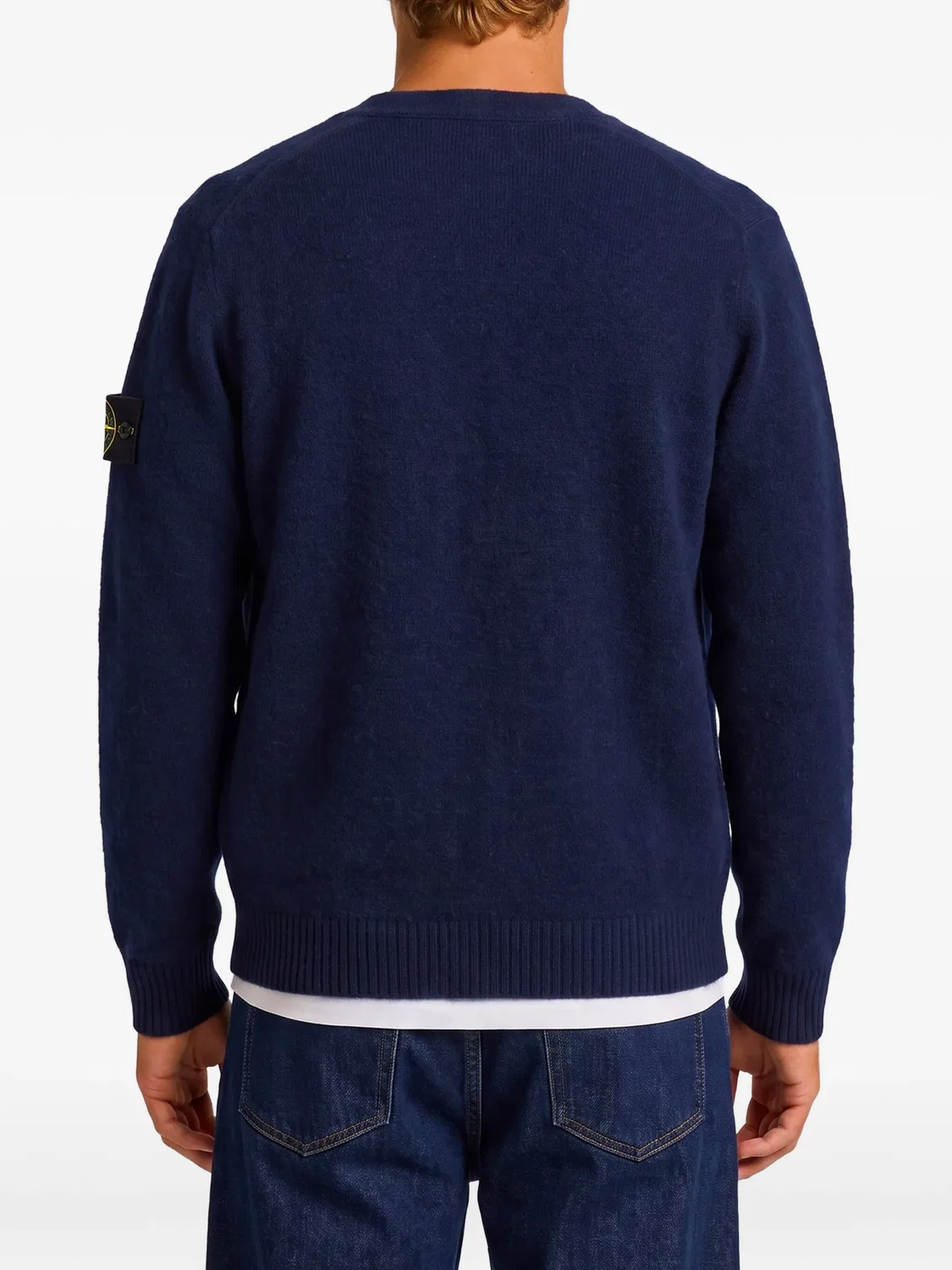Stone Island Кардиган с V-образным вырезом синий — фото 3
