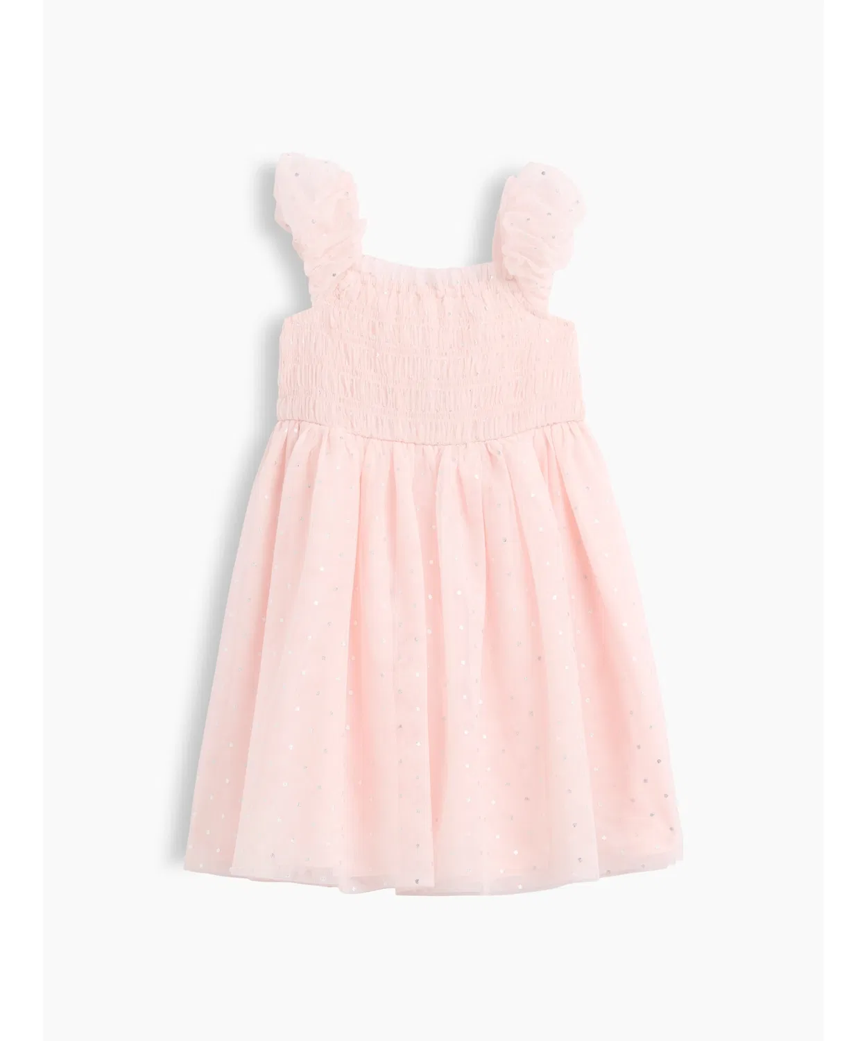 Детское платье из футера с длинным рукавом модель Smocking Gather Tulles GAP, Pink — фото 2