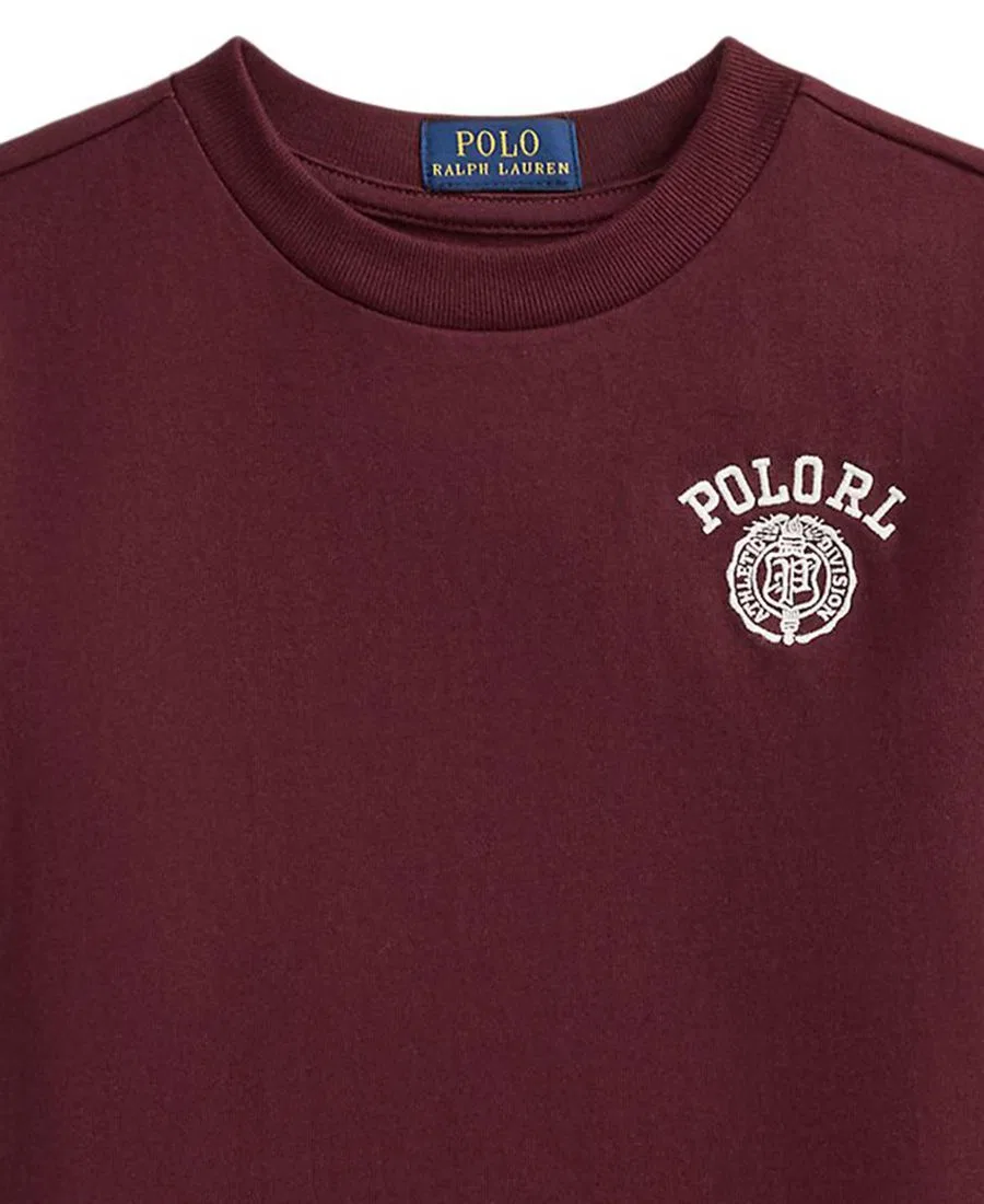 Футболка с вышивкой Polo RL и спортивным гербом Polo Ralph Lauren, Rich Ruby — фото 3