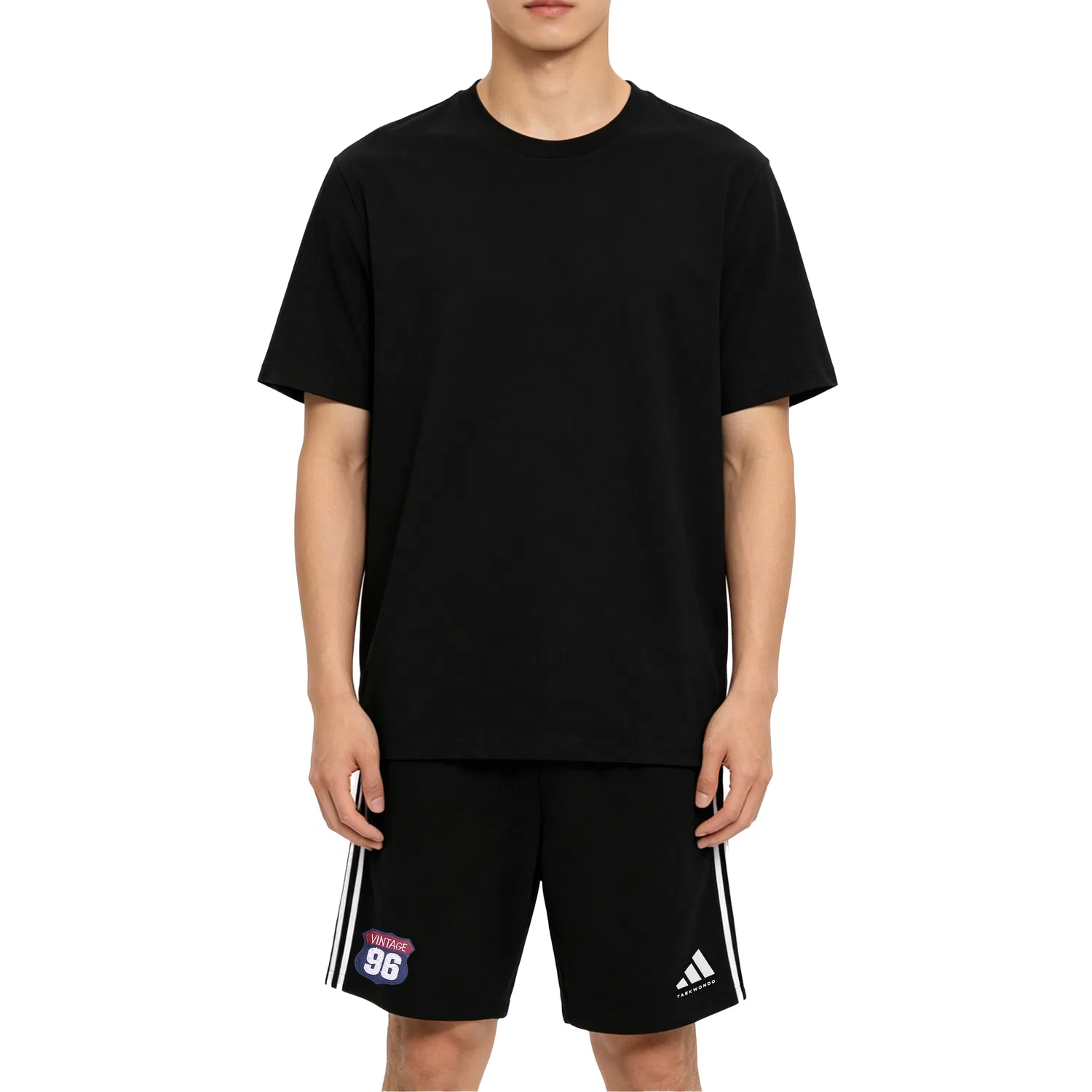 Мужские шорты с принтом Taekwondo Adidas, Black — фото 4