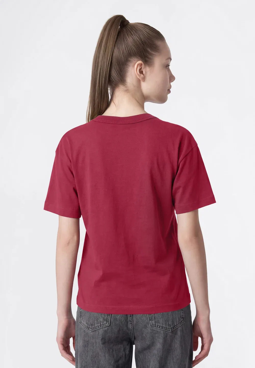 Спортивная футболка свободного кроя в классическом стиле Champion, Red — фото 3