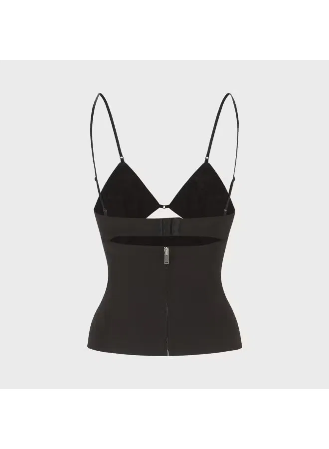 Топ с открытыми плечами и вырезом на спине Zara, черный — фото 3