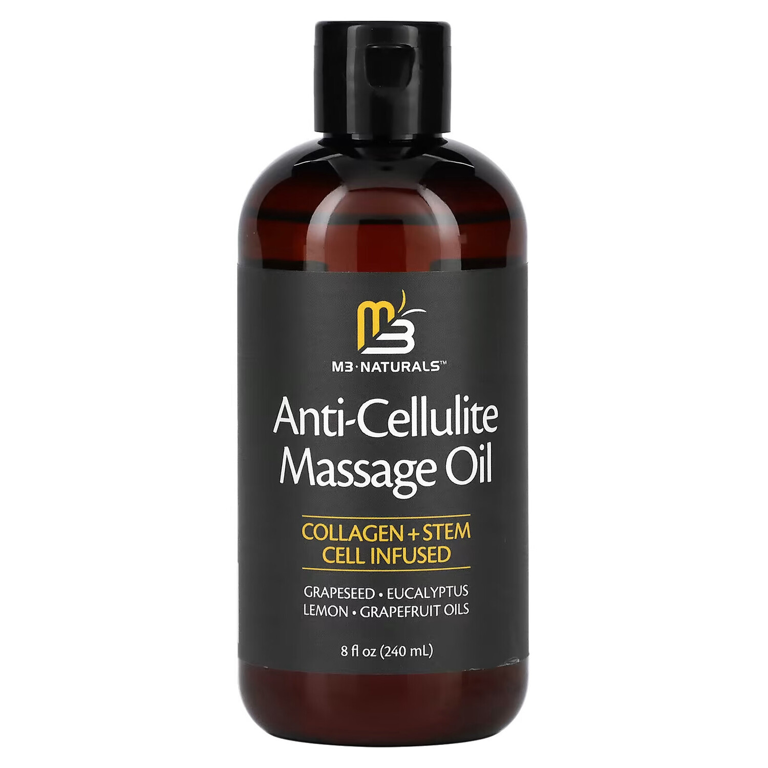 

M3 Naturals, Масло для массажа против целлюлита, 8 жидких унций (240 мл)