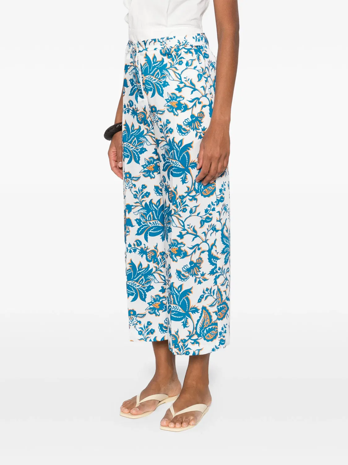 Штаны с цветочным узором ETRO, белый — фото 2