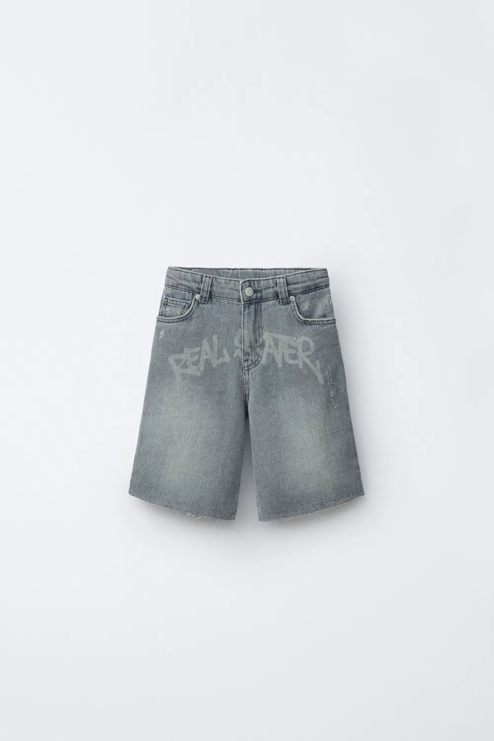 Шорты-бермуды из денима для скейтбординга ZARA, Blue