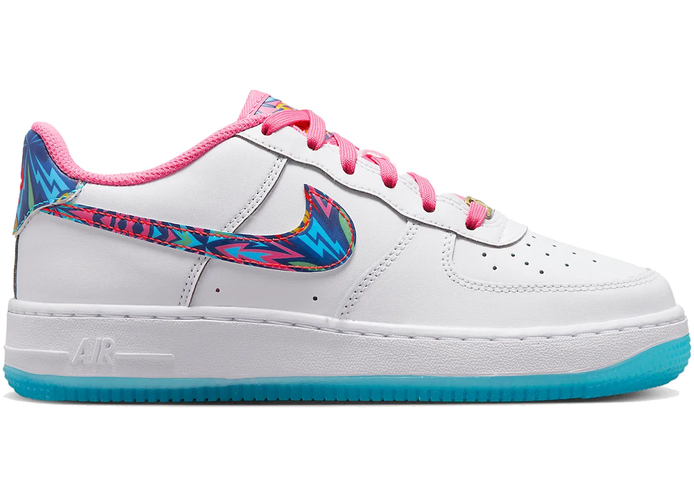 Детские кроссовки Lifestyle Nike Air Force 1 Low '07, White/Multi-Color/Pink Glow/Speed Yellow