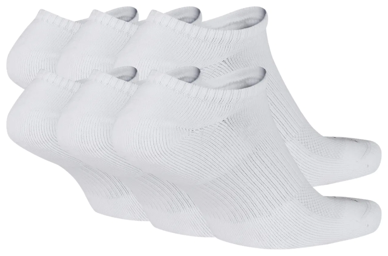 Носки для мужчин Nike Everyday Plus Cushion No-Show Training Socks 6 пар, черный/белый — фото 3