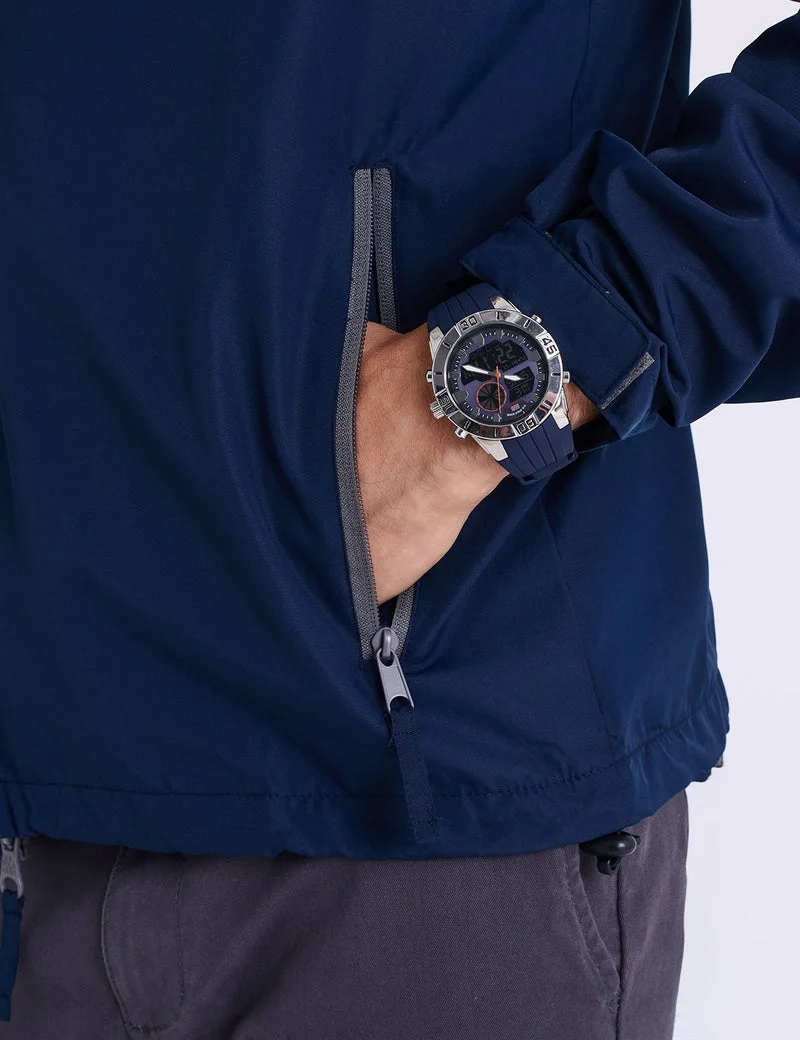 Ветровка U.S. Polo Assn Hooded, классический темно-синий — фото 4