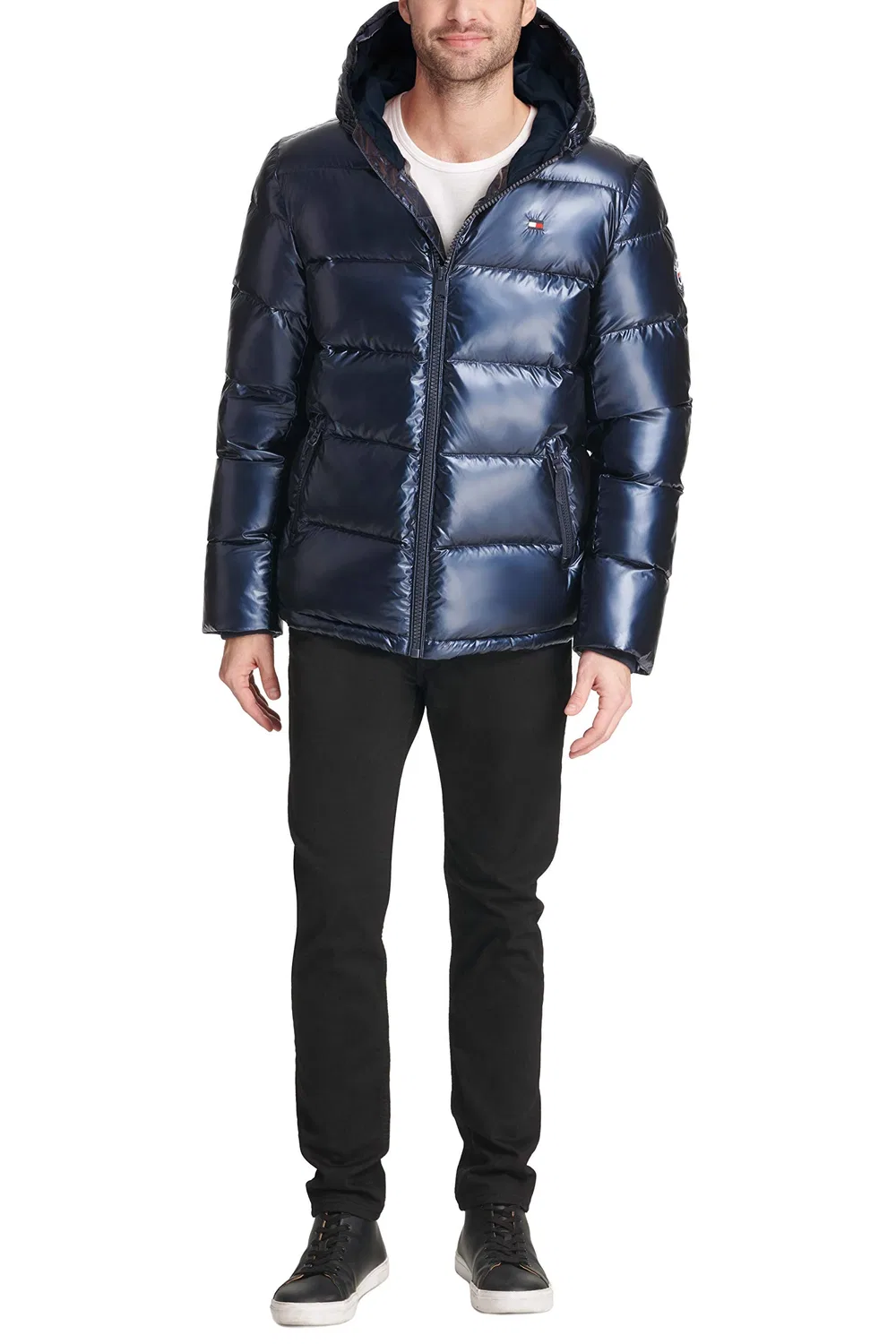 Мужская куртка-пуховик с капюшоном Tommy Hilfiger, marine — фото 4