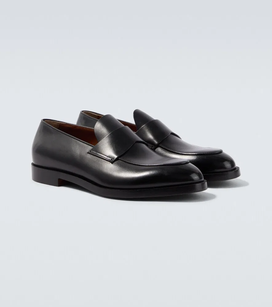 Кожаные лоферы Zegna, черный