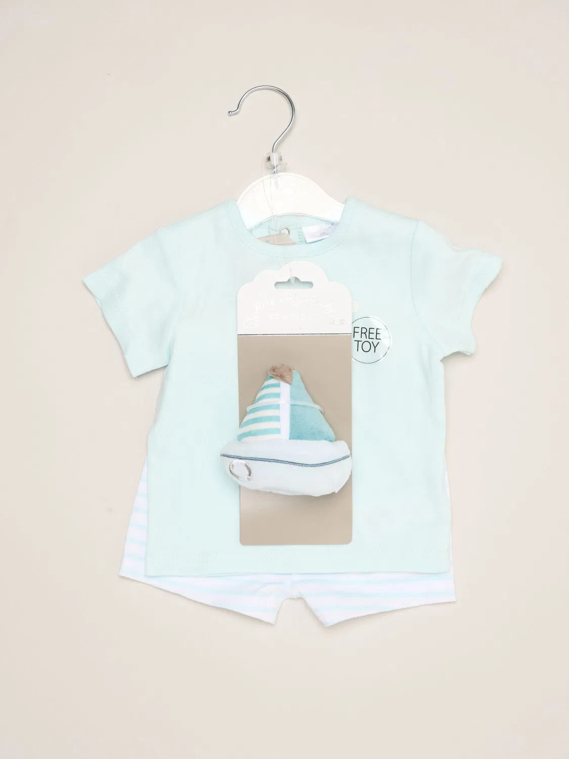 Комплект одежды для новорожденных с принтом лодки Rock-A-Bye Baby Boutique, синий — фото 2