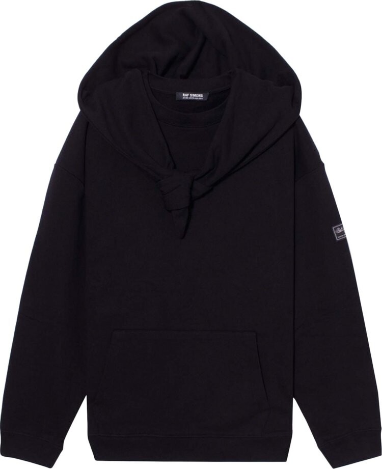 

Худи Raf Simons Knot Hood Regular Fit Hoodie 'Black', черный