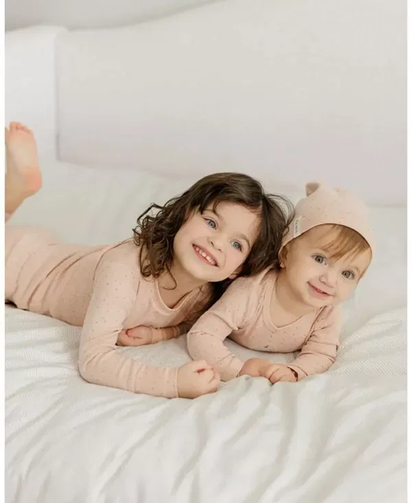 Детский комбинезон с принтом Speckled Bunny Collection Ely'S & Co., розовый — фото 2