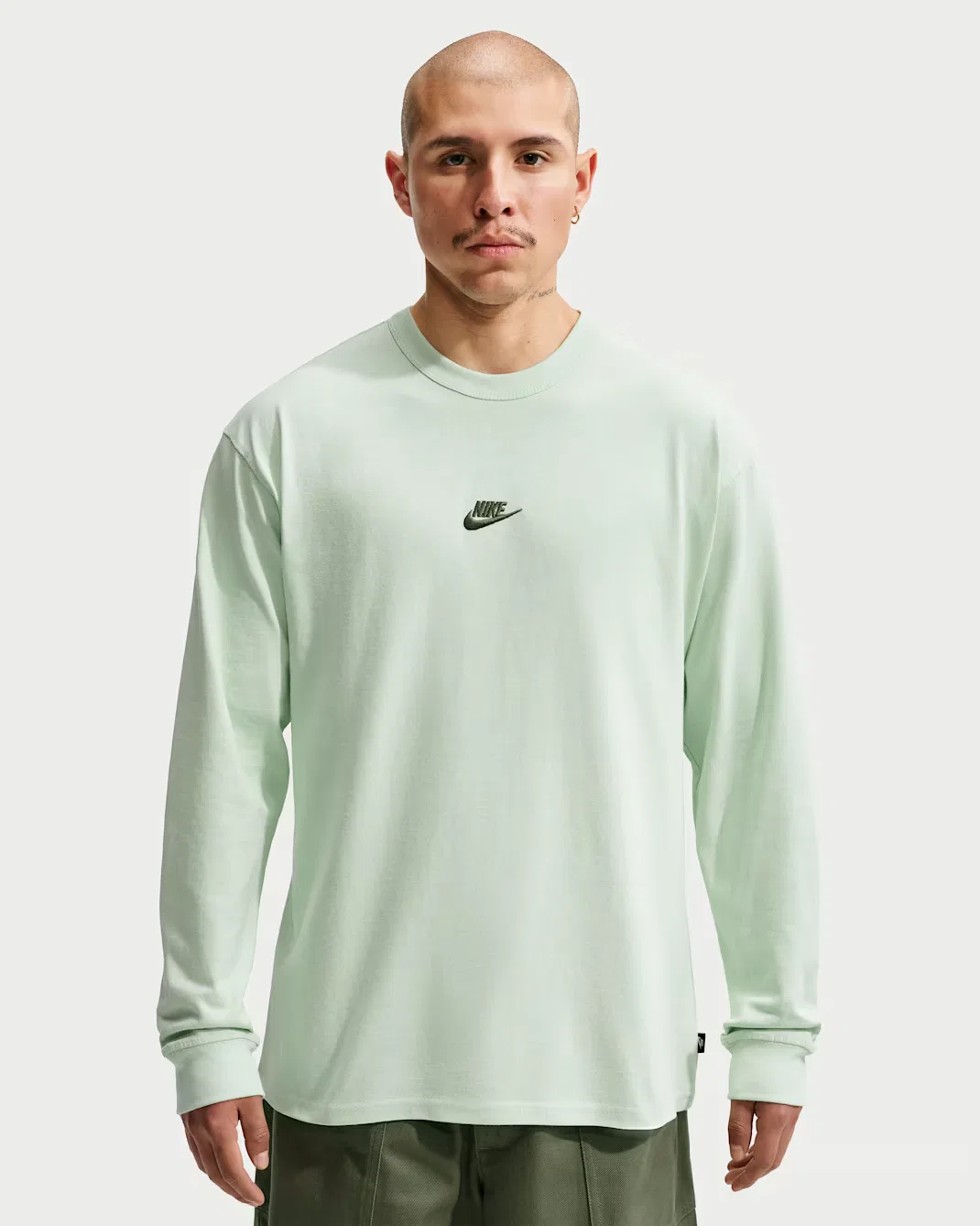 Мужская футболка с длинными рукавами Nike Sportswear Premium Essentials, Jade Aura