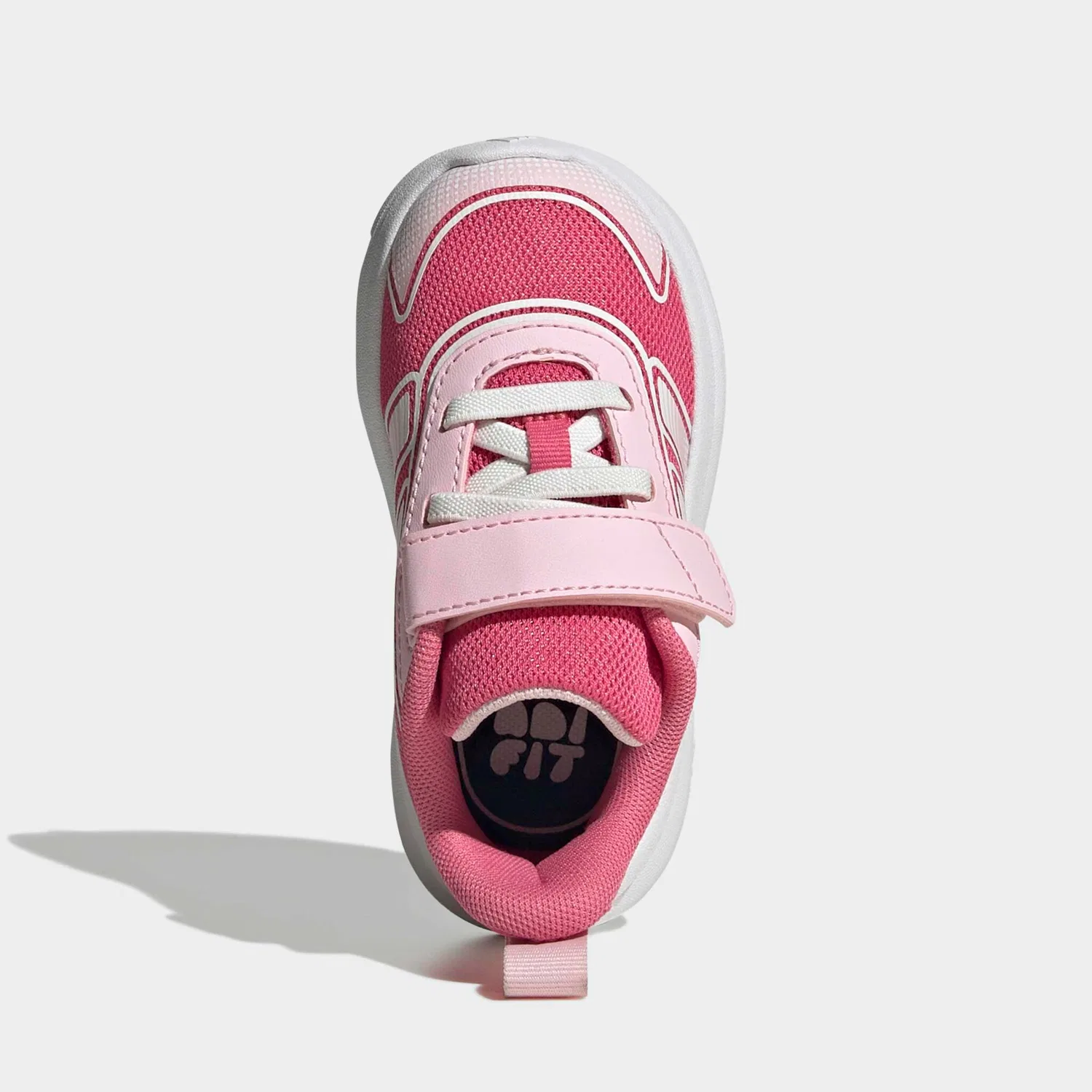 Детские кроссовки с эластичными шнурками Tensaur Run 4.0 Adidas, Pink Fusion/Clear Pink — фото 4