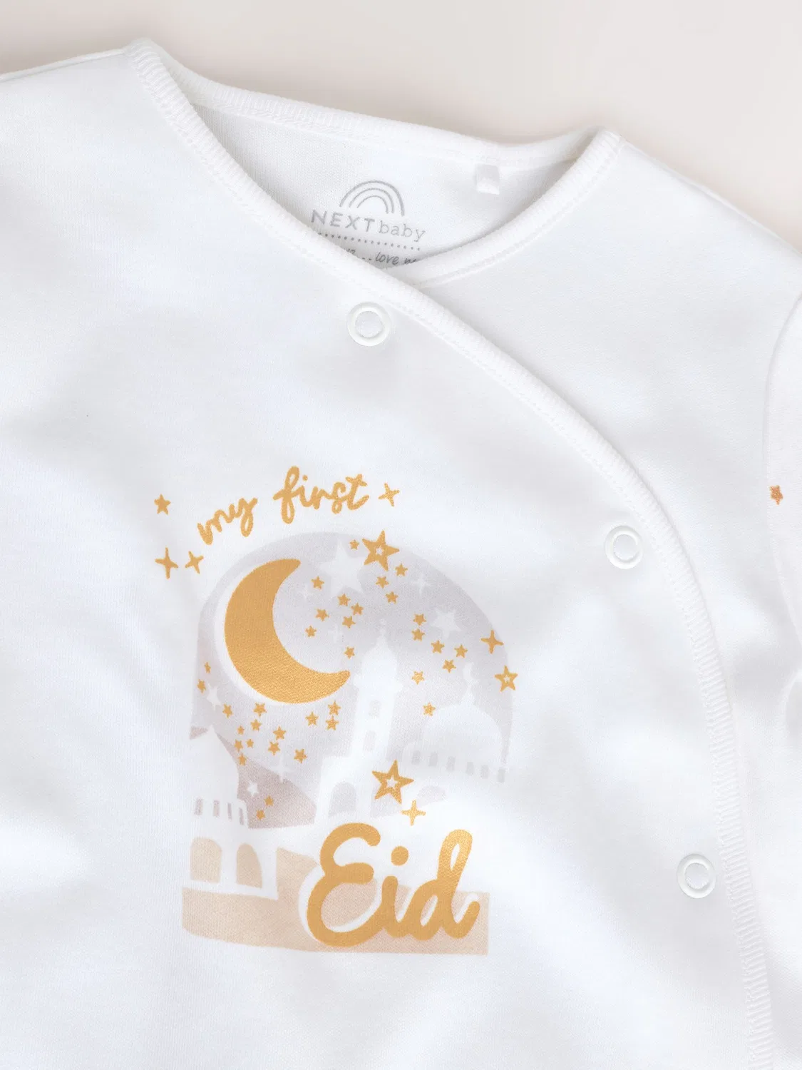 Слип, праздничный, My First EID Next, белый — фото 4