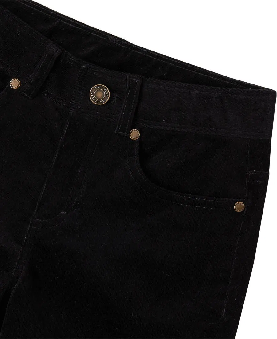 Брюки из stretch-корда с 5 карманами Big Boys Stretch Cord 5 Pocket Pants Lands' End, Black — фото 3