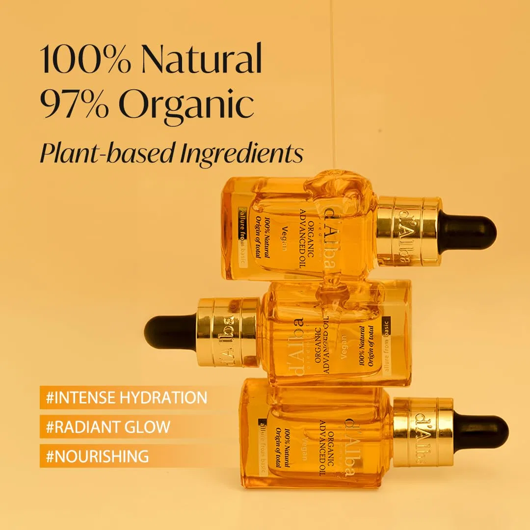 Масло для лица и тела d'alba Piedmont Advanced Organic Oil, 100% натуральное, 150 мл — фото 2