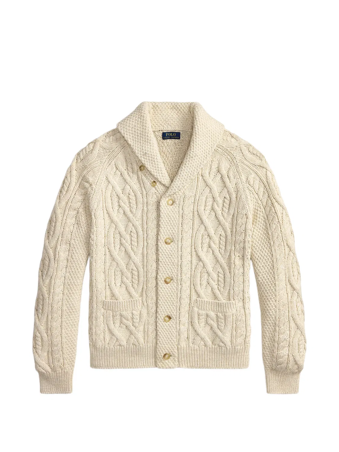 Кардиган фактурной вязки Polo Ralph Lauren, нейтральные