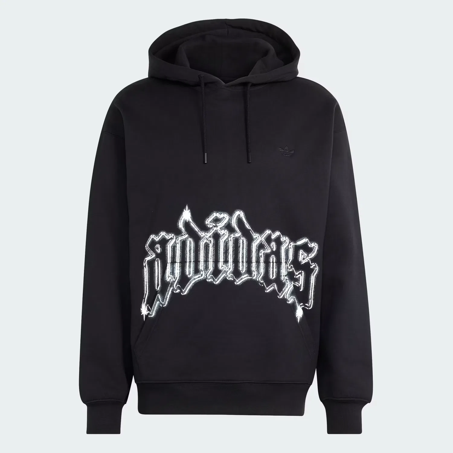 Мужское худи свободного кроя с графическим принтом SST Arch HD Adidas Originals, черный — фото 4
