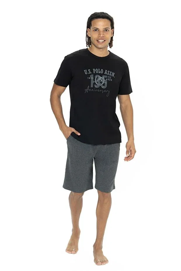 Мужской пижамный комплект с коротким рукавом U.S. Polo Assn., Black