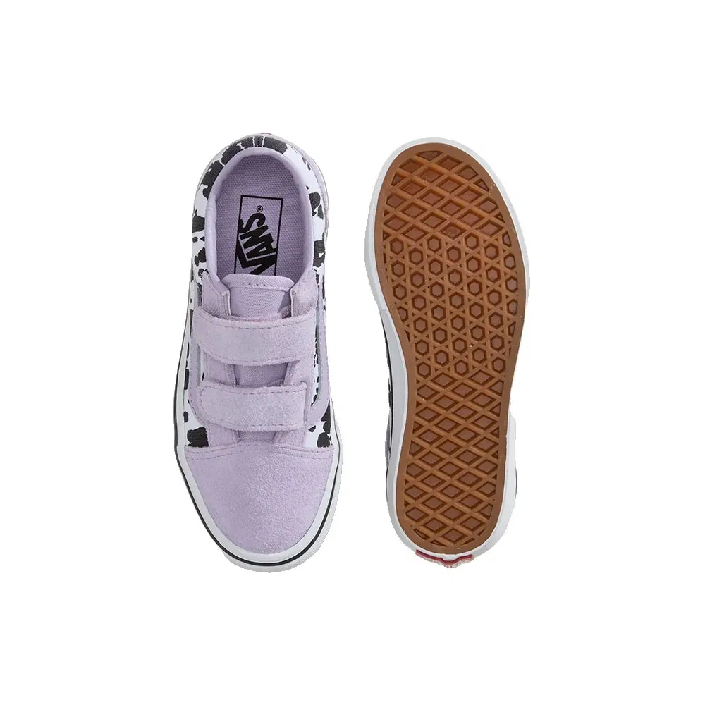Детские кроссовки для девочек с липучками Old Skool V Vans, Purple — фото 4