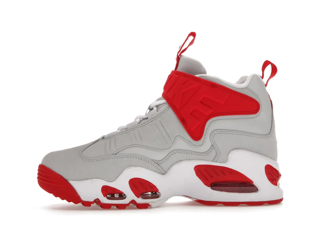 Детские кроссовки с замшей Nike Air Griffey Max 1, Pure Platinum/University Red/White — фото 3