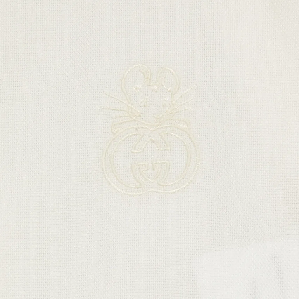Детская рубашка с длинным рукавом Ivory White GUCCI — фото 4