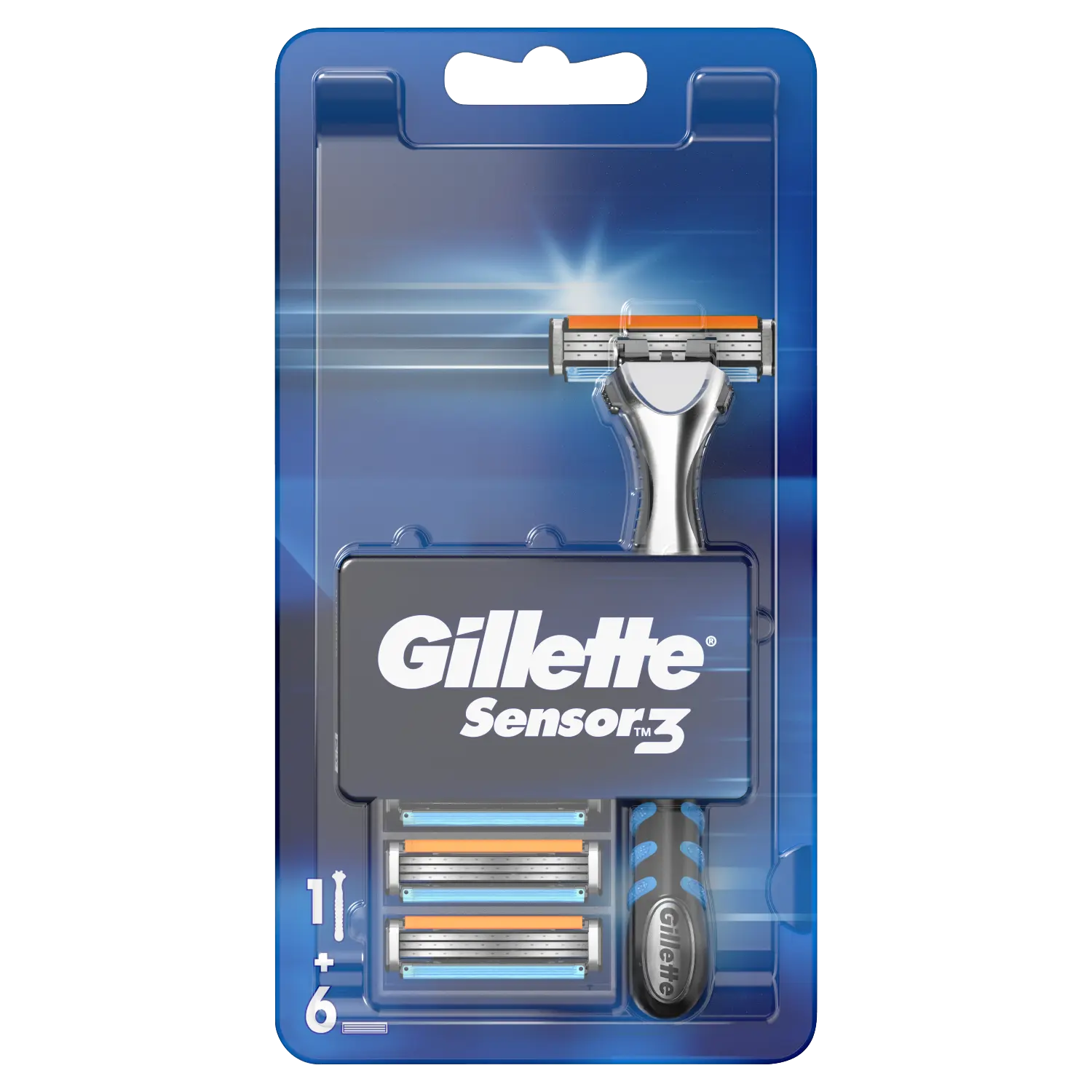 

Gillette Sensor3 ручка для бритвы, 1 шт. + сменный блок, 6 шт./1 шт.