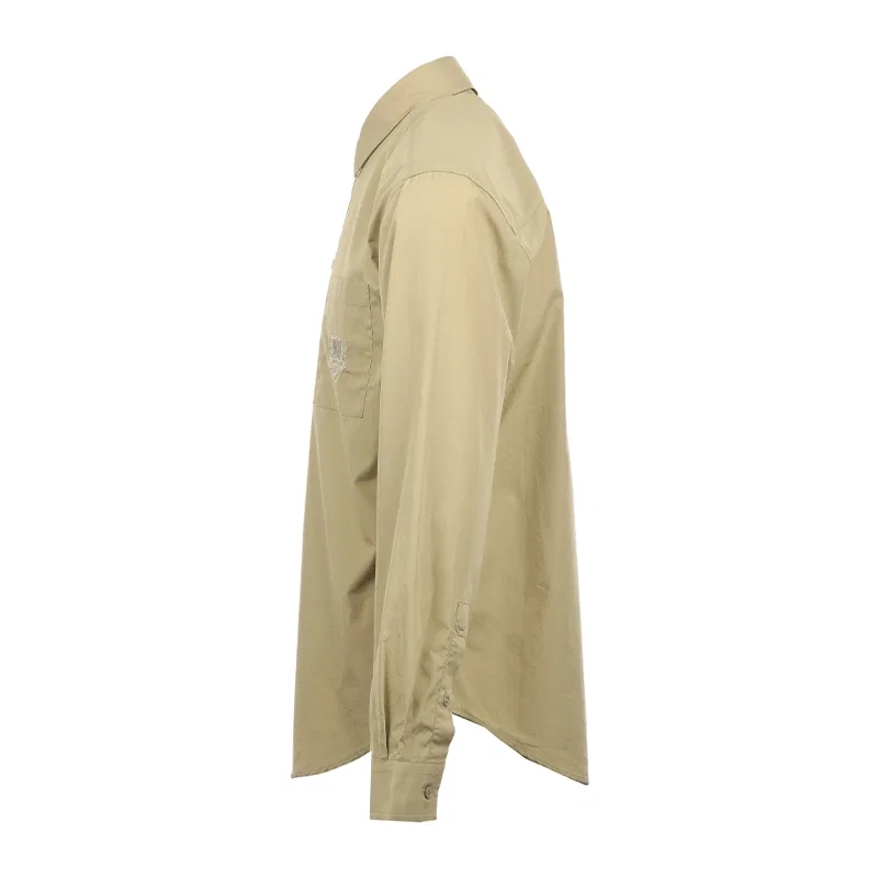 Рубашка мужская Burberry Khaki Lapel Moderate, классическая, хаки — фото 4