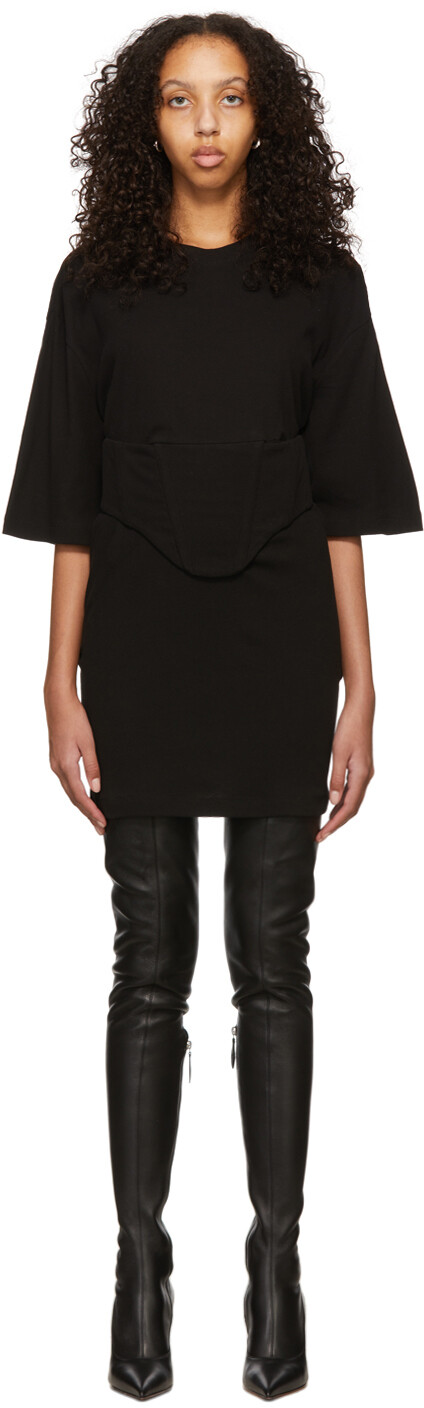 

Черное мини-платье с корсетом Dion Lee, Черный, Черное мини-платье с корсетом Dion Lee