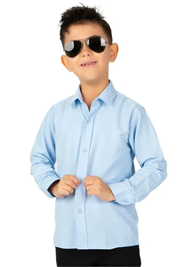 Детская рубашка для мальчиков с длинным рукавом Mnk Baby&Kids, Blue