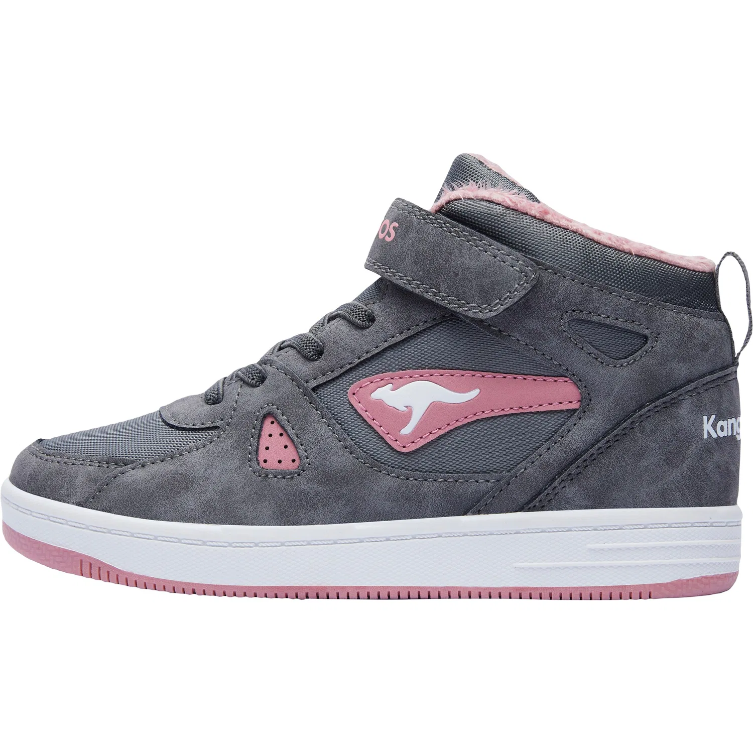 Детские зимние кроссовки с утеплителем KangaROOS Kalley II EV, Gray-Pink — фото 2