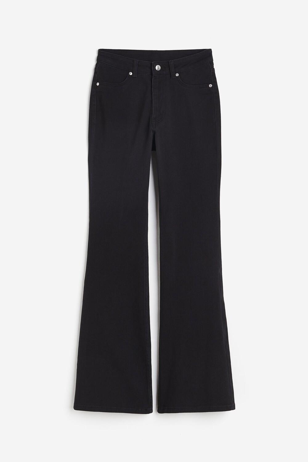 

Брюки H&M Flared Twill, черный