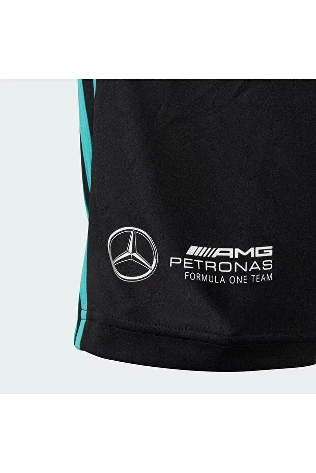 Детские шорты для девочек с принтом Mercedes AMG Petronas Kids Shorts Adidas, Black — фото 4
