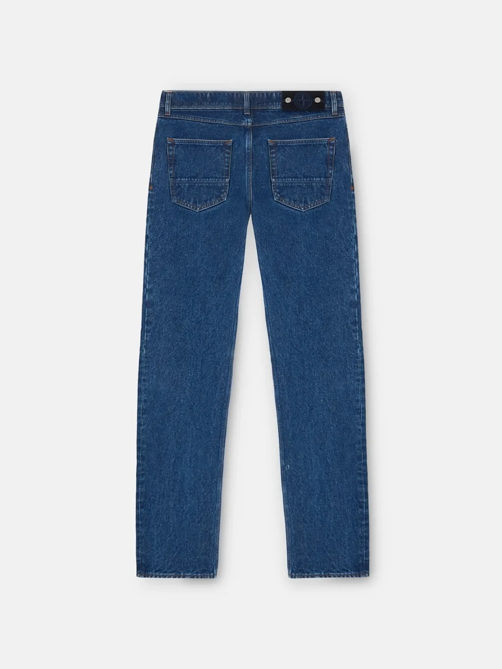 Мужские джинсы Stone Island Regular-straight-fit Five-pocket, средне-синий — фото 4