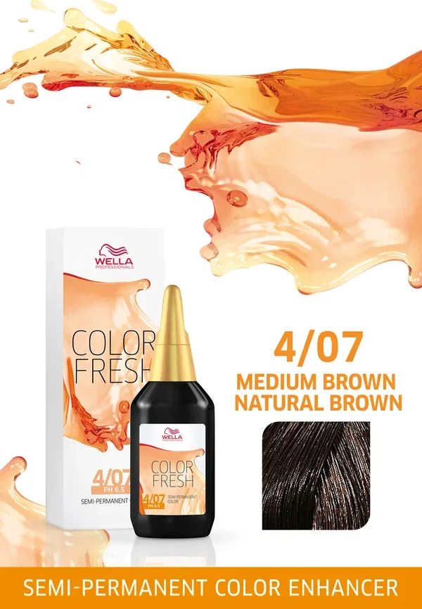 Краска для волос 75 мл Professionals color fresh Wella, Perl, цвет medium brown nature-brown — фото 2