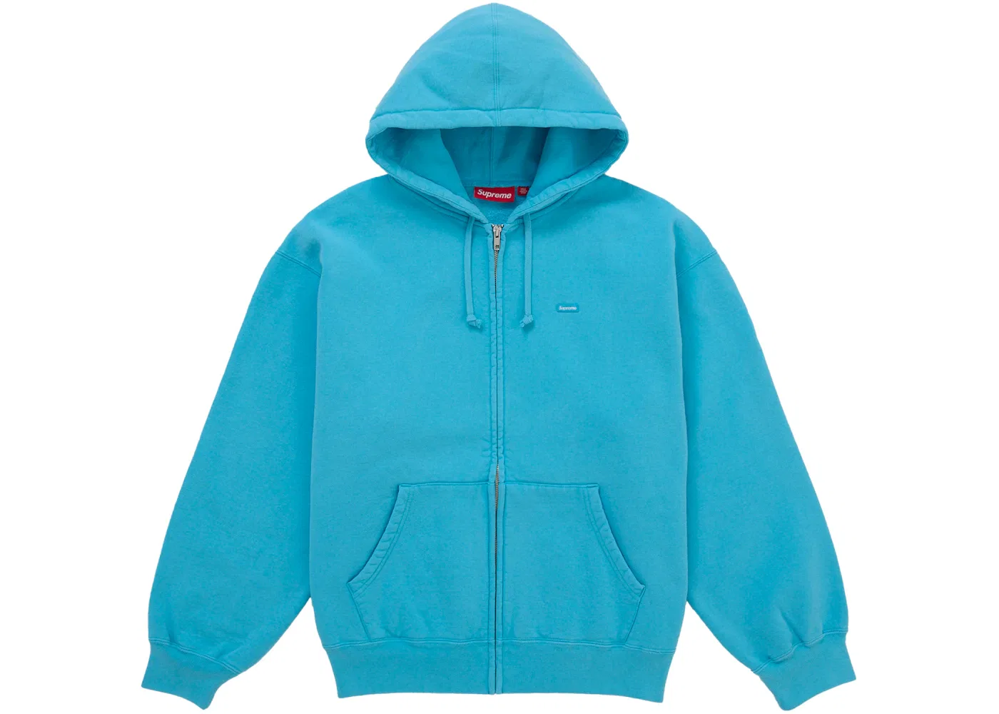 Мужская толстовка на молнии с принтом Small Box Supreme, цвет Light Blue