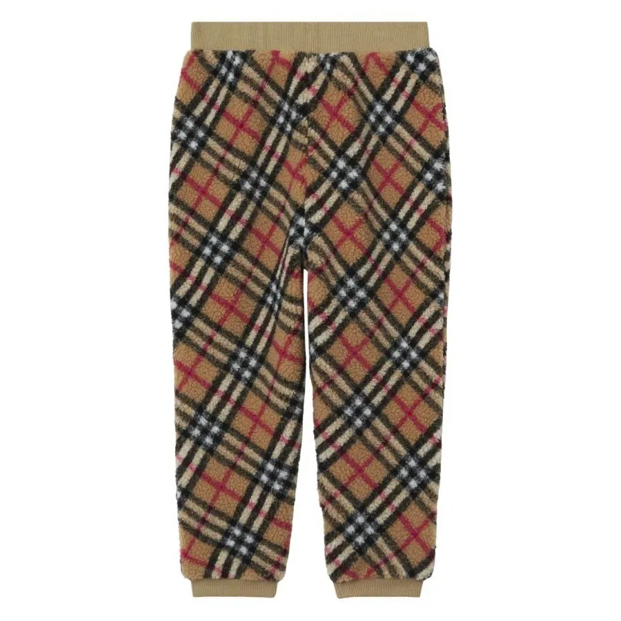 Брюки с фальшивым овчинным подкладом и принтом Vintage Check Burberry, Archive Beige Ip Chk — фото 2
