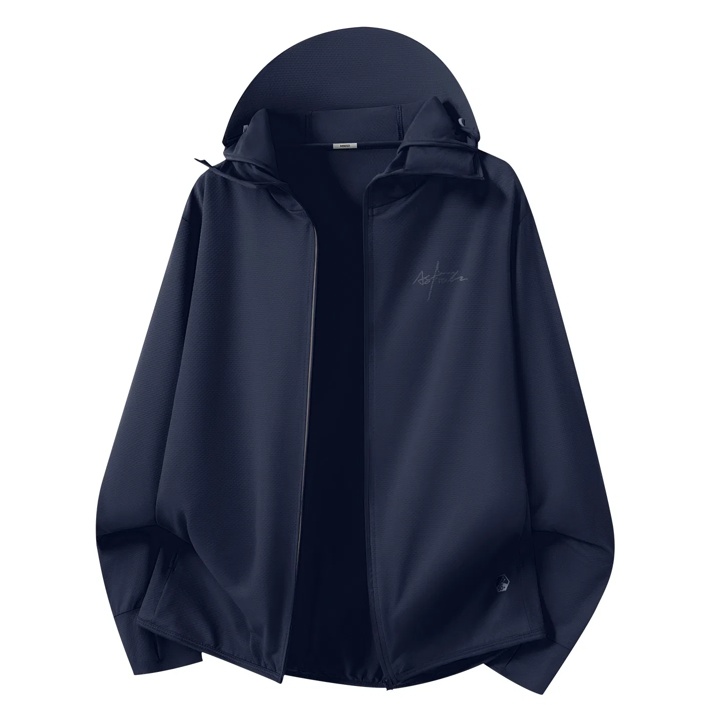 Детская ветровка с защитой от солнца UPF50+ со съемным козырьком MINISO, Navy Blue