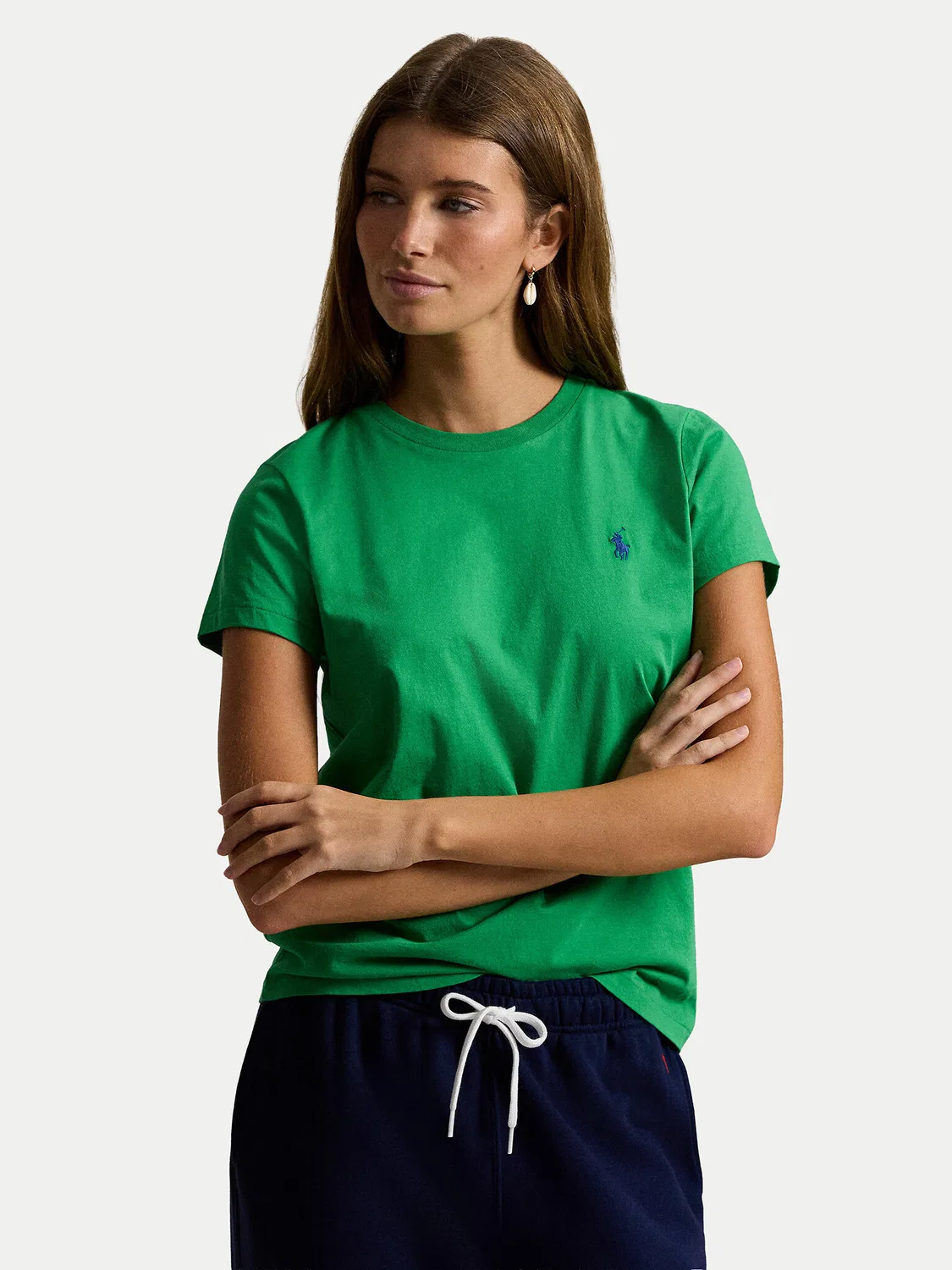 Женская футболка классического кроя Polo Ralph Lauren, зеленый