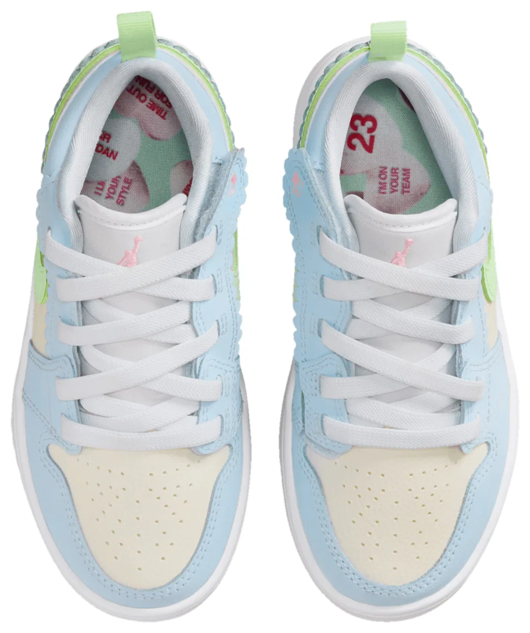 Кроссовки для девочек AJ 1 Low ALT SE Fem Jordan, цвет Vapor Green/Sail/Half Blue — фото 4