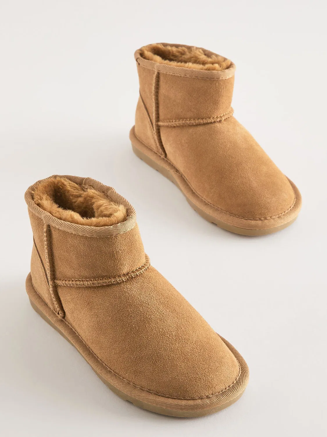 Ботинки короткие на молнии, замша Next, Tan Brown