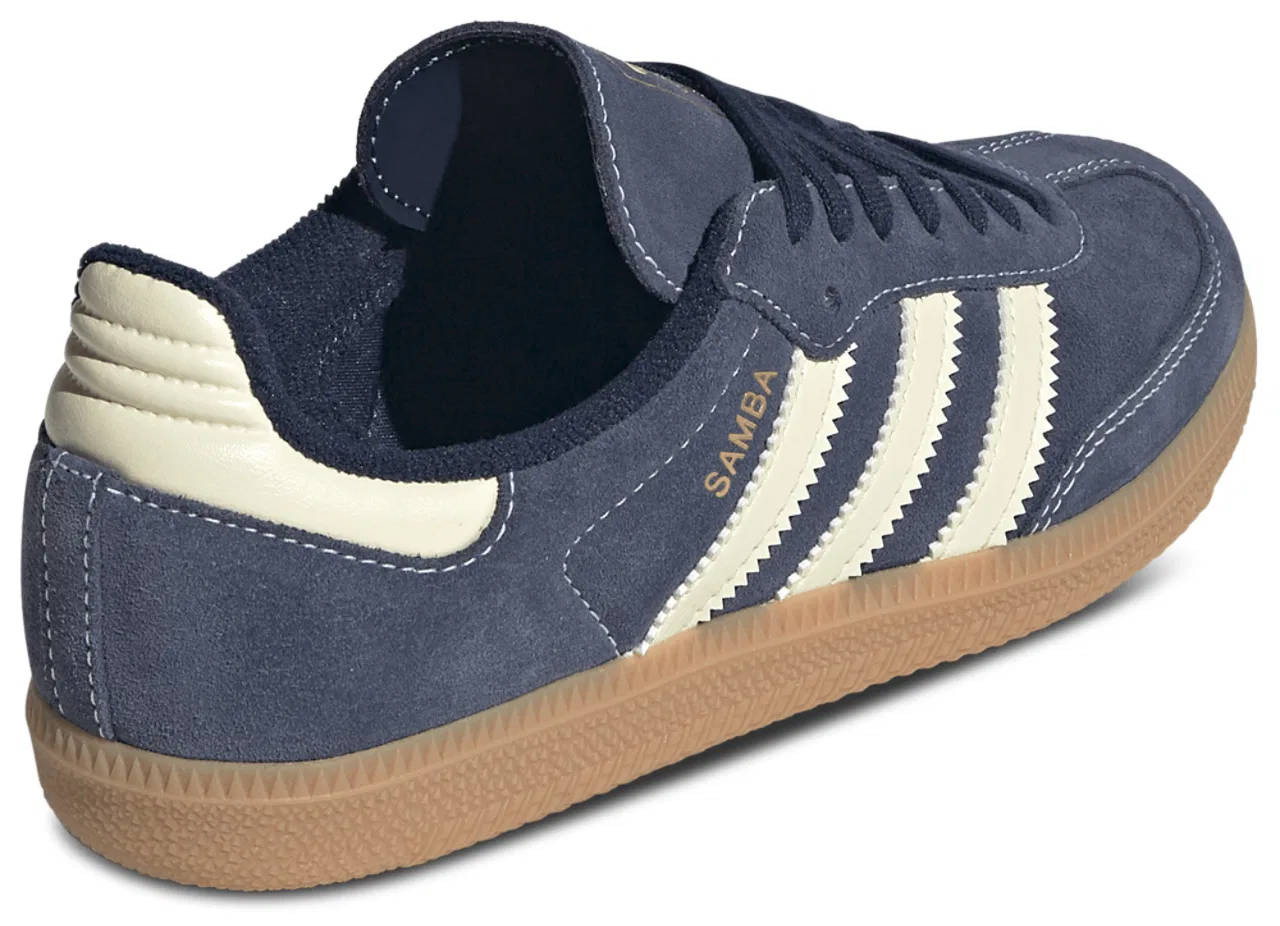 Кроссовки для мальчиков Samba Adidas, цвет Night Indigo/Warm Vanilla/Gum — фото 3