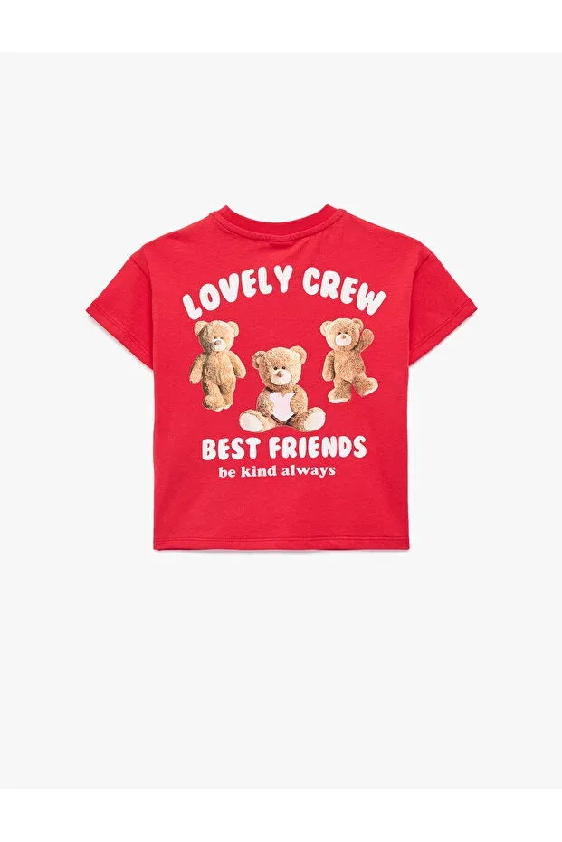 Детская футболка с принтом Teddy Bear Koton, Red — фото 4