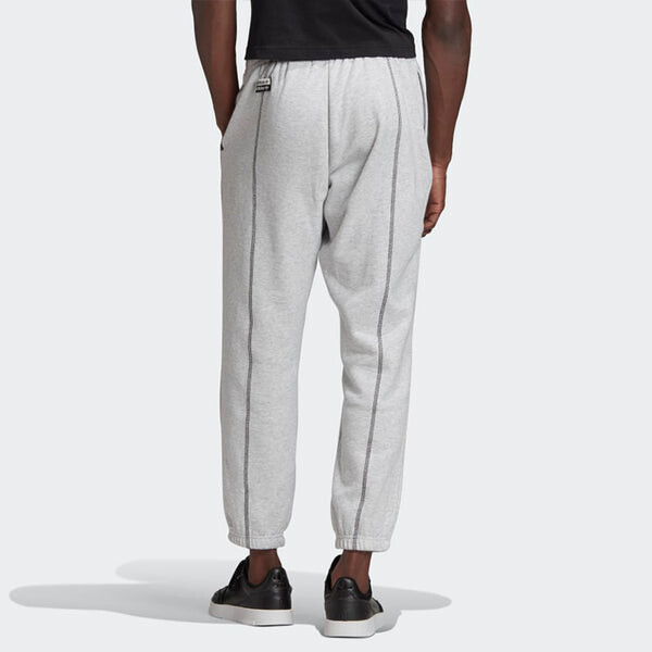 Спортивные штаны Men's adidas originals Embroidered Logo Solid Color Bundle Feet Sports Pants/Trousers/Joggers Gray, серый — фото 4