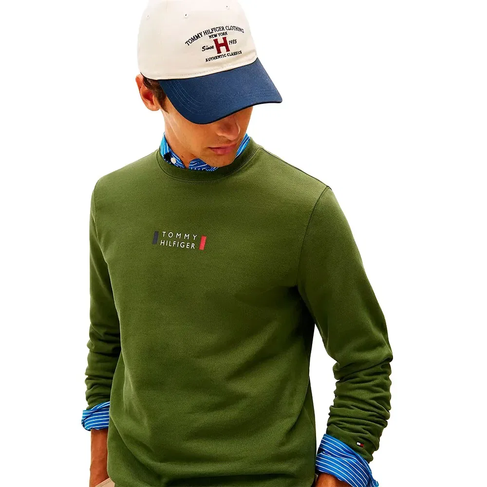 Свитшот Tommy Hilfiger Brand Love, зеленый — фото 3