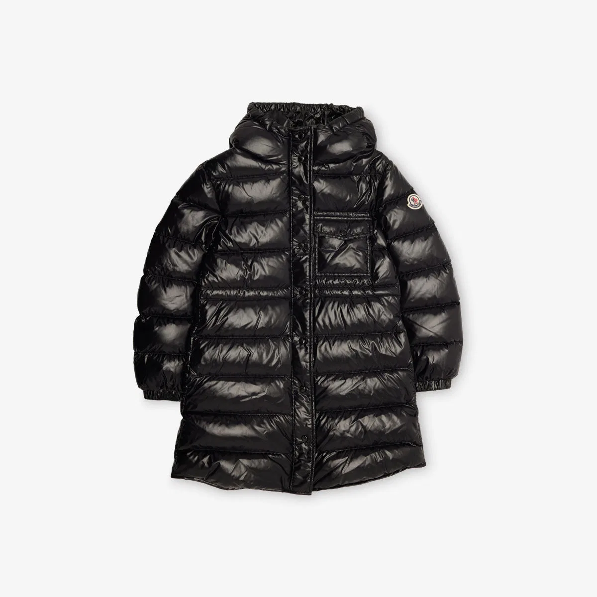 Длинная стеганая пуховая парка Dacca, возраст 6-14 лет Moncler, черный